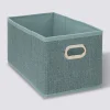 Panier tissu 15x31 cm, Bleu pétrole chiné