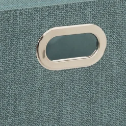 Panier tissu 15x31 cm, Bleu pétrole chiné