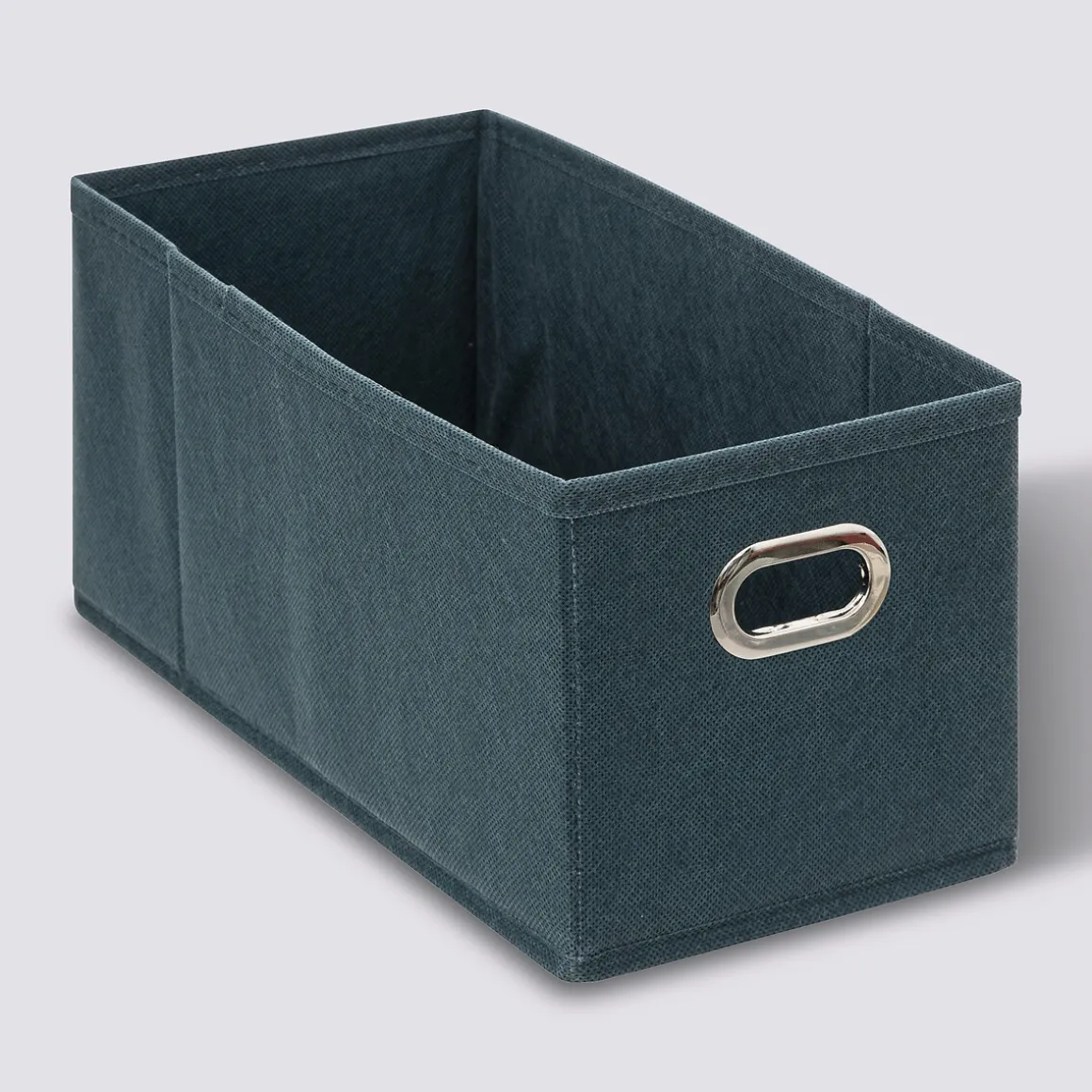 Panier tissu 15x31 cm, Bleu pétrole