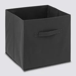 Panier tissu 31x31 cm, Gris anthracite