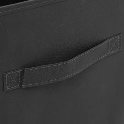 Panier tissu 31x31 cm, Gris anthracite