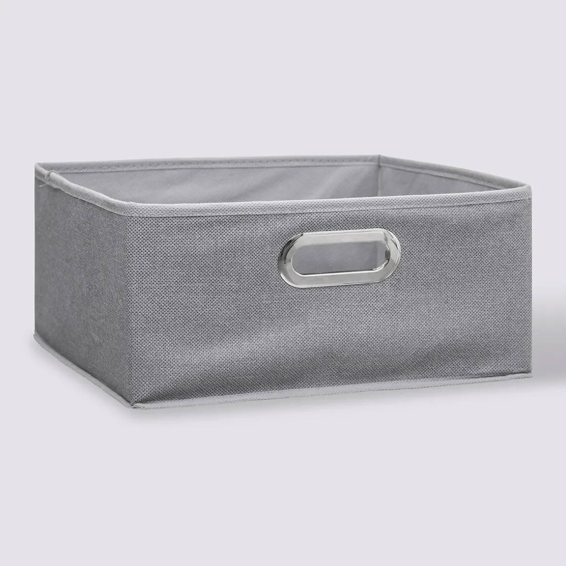 Panier tissu 31x15 cm, Gris clair chiné