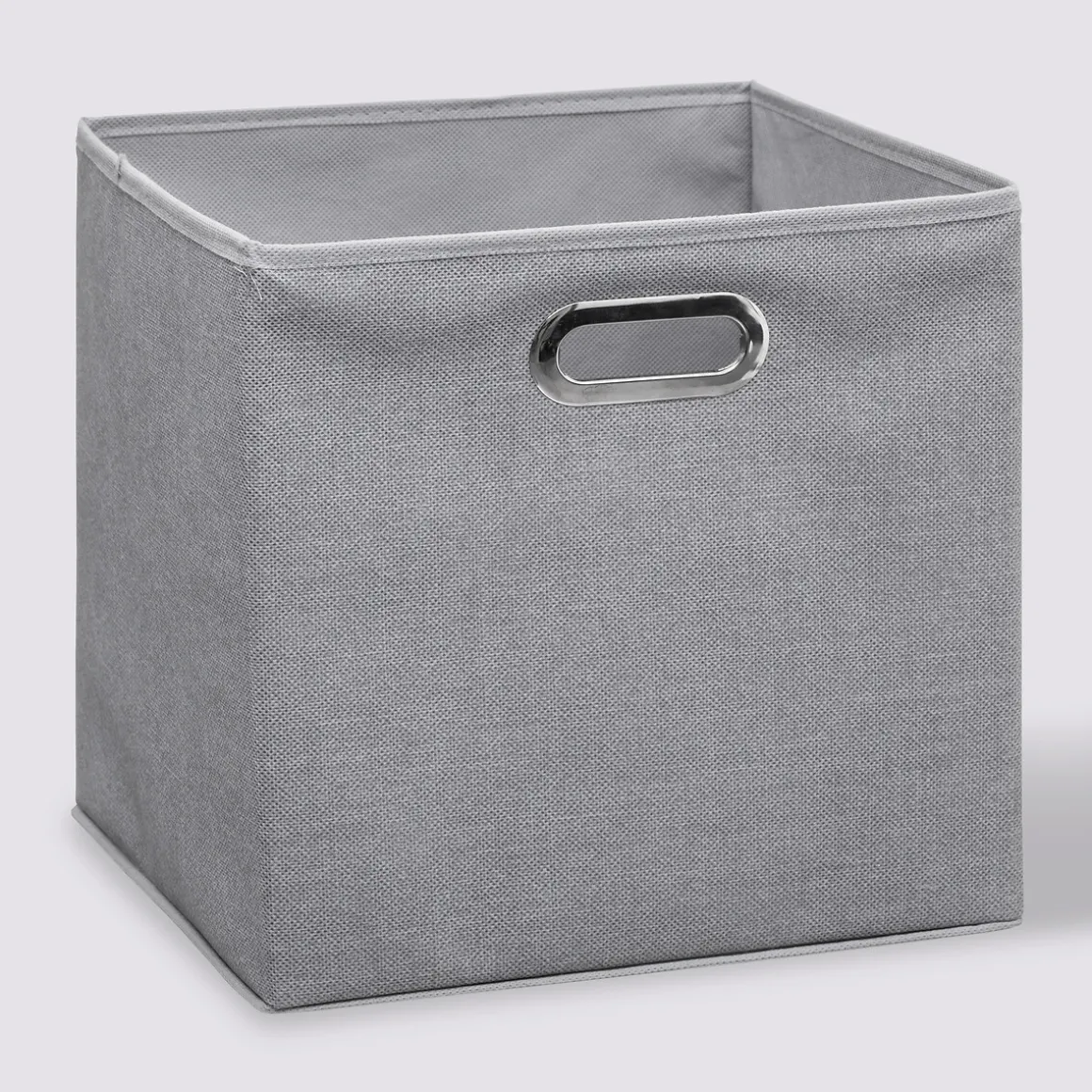 Panier tissu 31x31 cm, Gris clair chiné