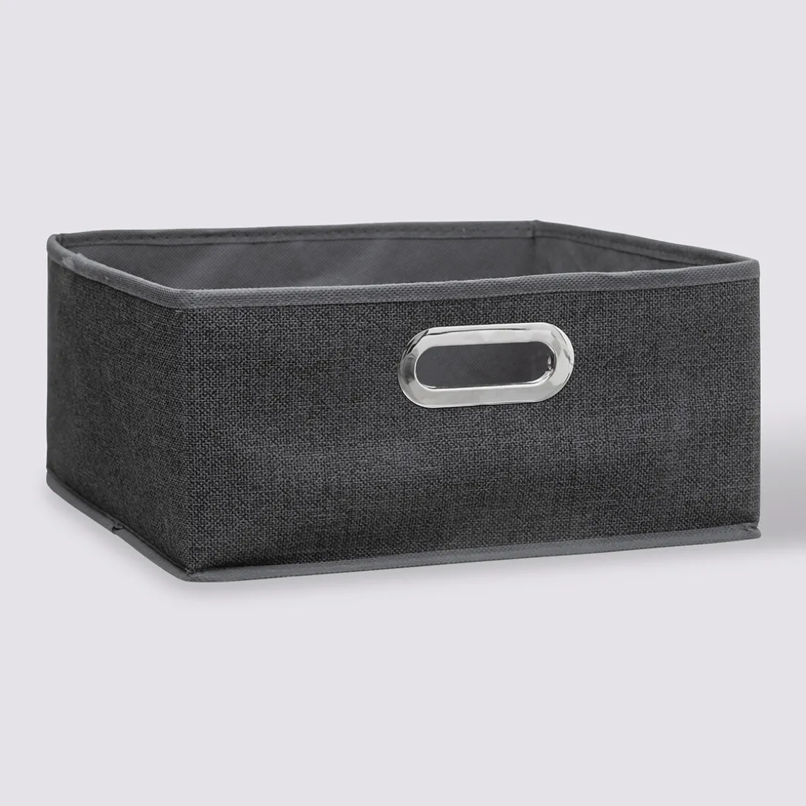 Panier tissu 31x15 cm, Gris foncé chiné
