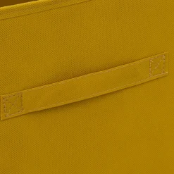 Panier tissu 31x31 cm, Jaune moutarde