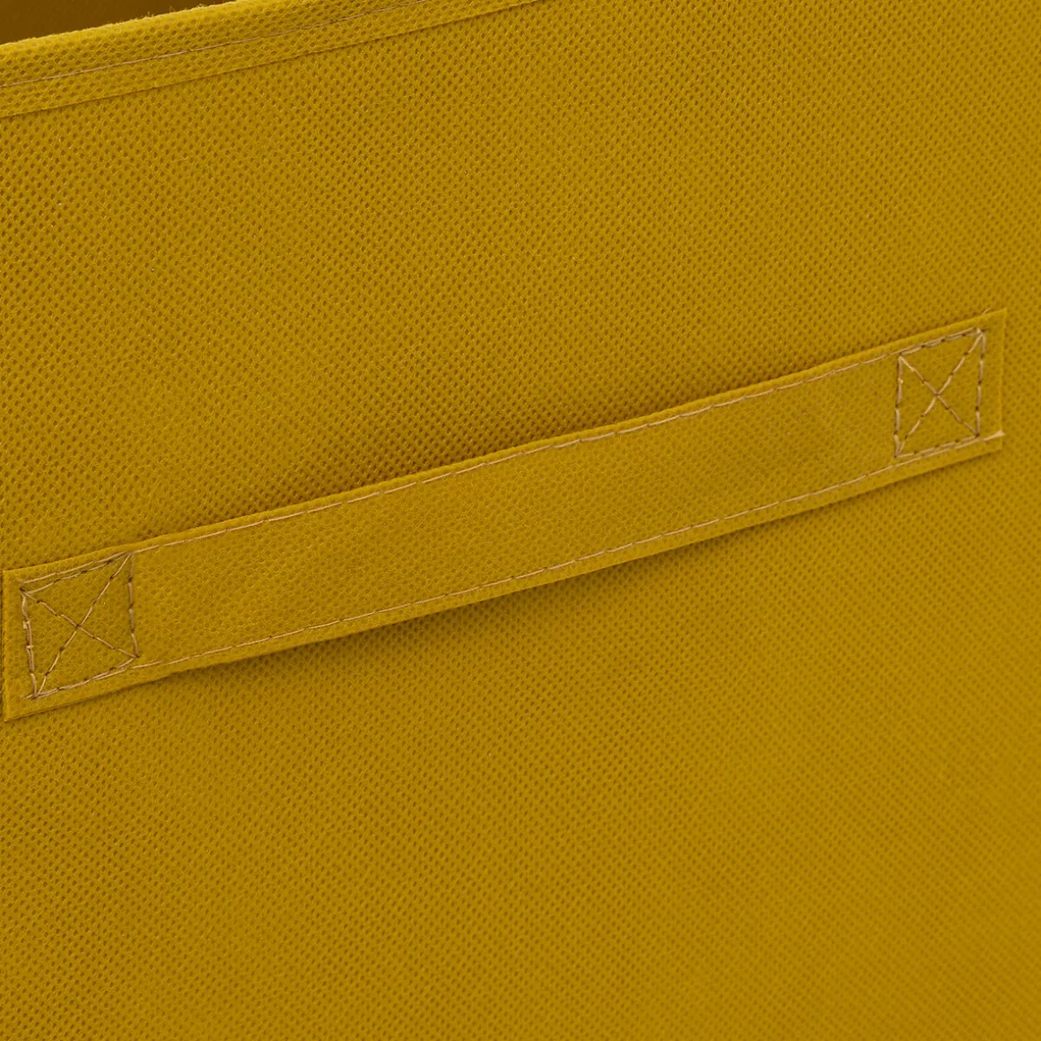 Panier tissu 31x31 cm, Jaune moutarde