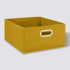 Panier tissu 31x15 cm, Jaune moutarde