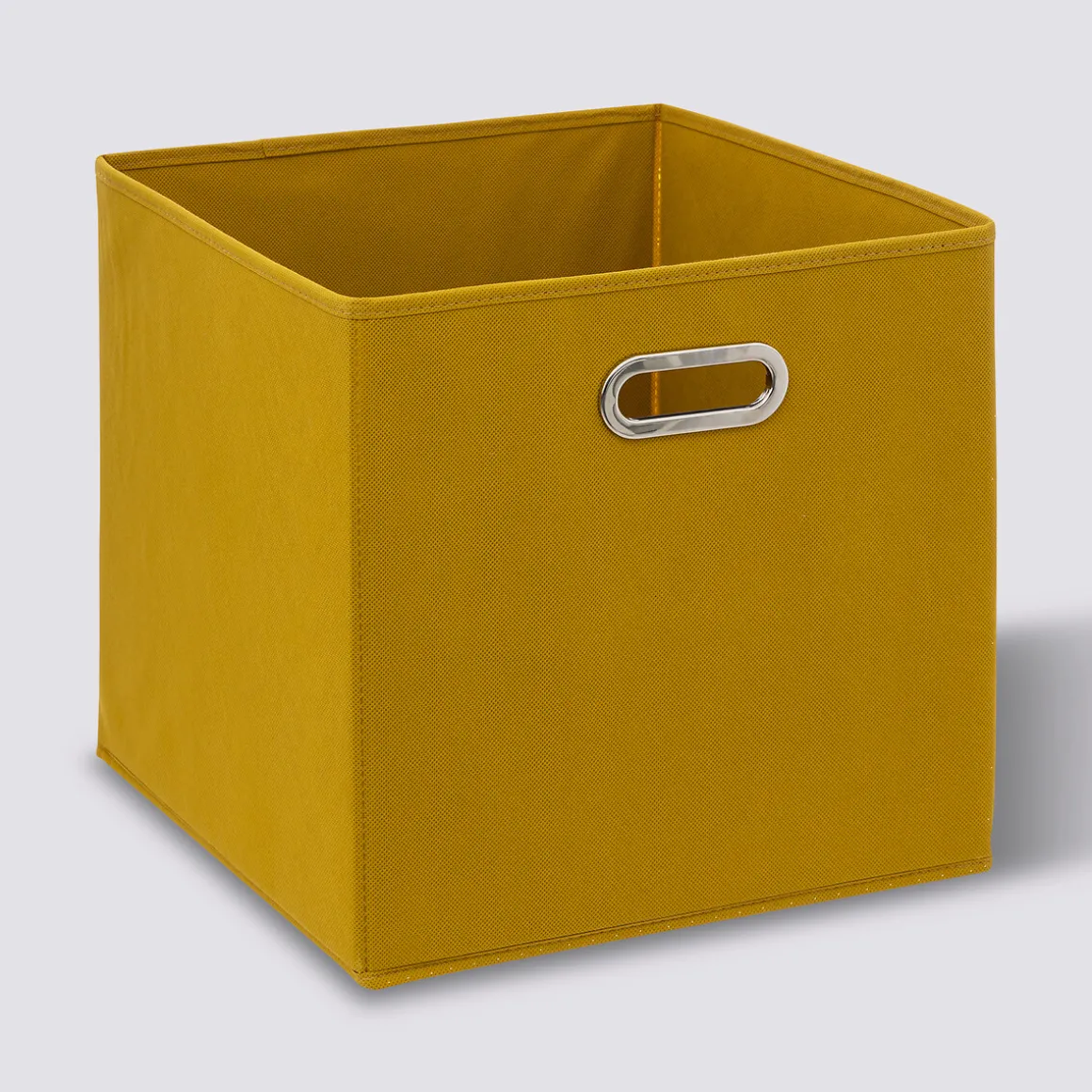 Panier tissu 31x31 cm, Jaune moutarde