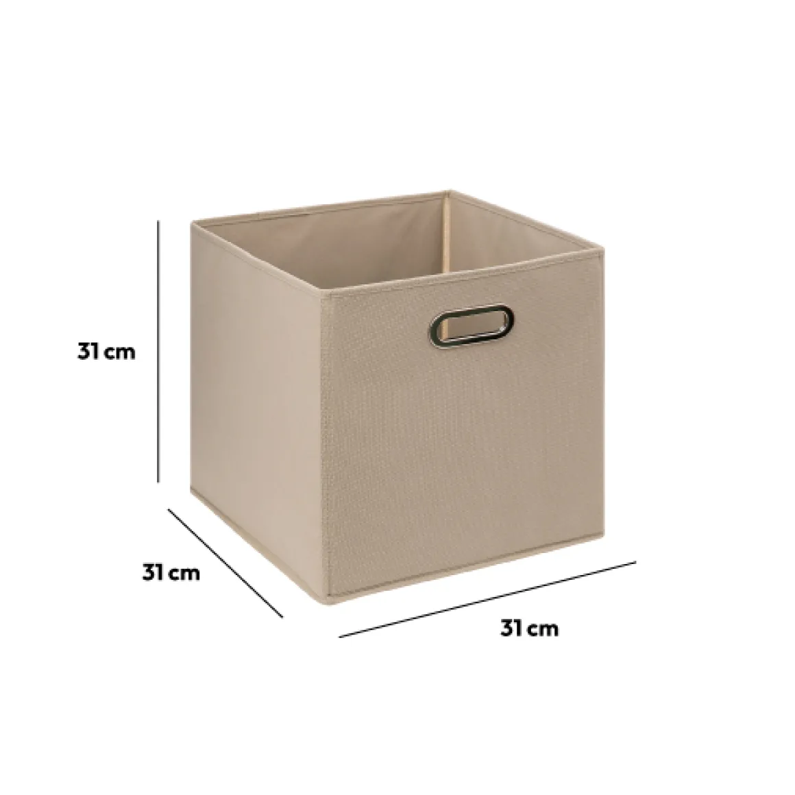 Panier tissu 31x31 cm, Lin