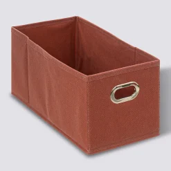 Panier tissu 15x31 cm, Terre de sienne