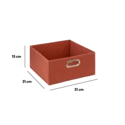 Panier tissu 31x15 cm, Terre de sienne