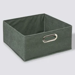 Panier tissu 31x15 cm, Vert Kaki