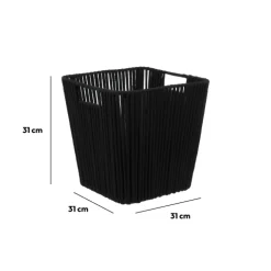 Panier tissu 31x31cm, Noir