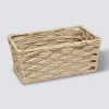 Panier tressé 3L, Effet bois naturel