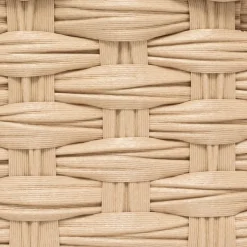Panier tressé 3L, Effet bois naturel