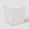 Panier vannerie 31x31cm, Blanc