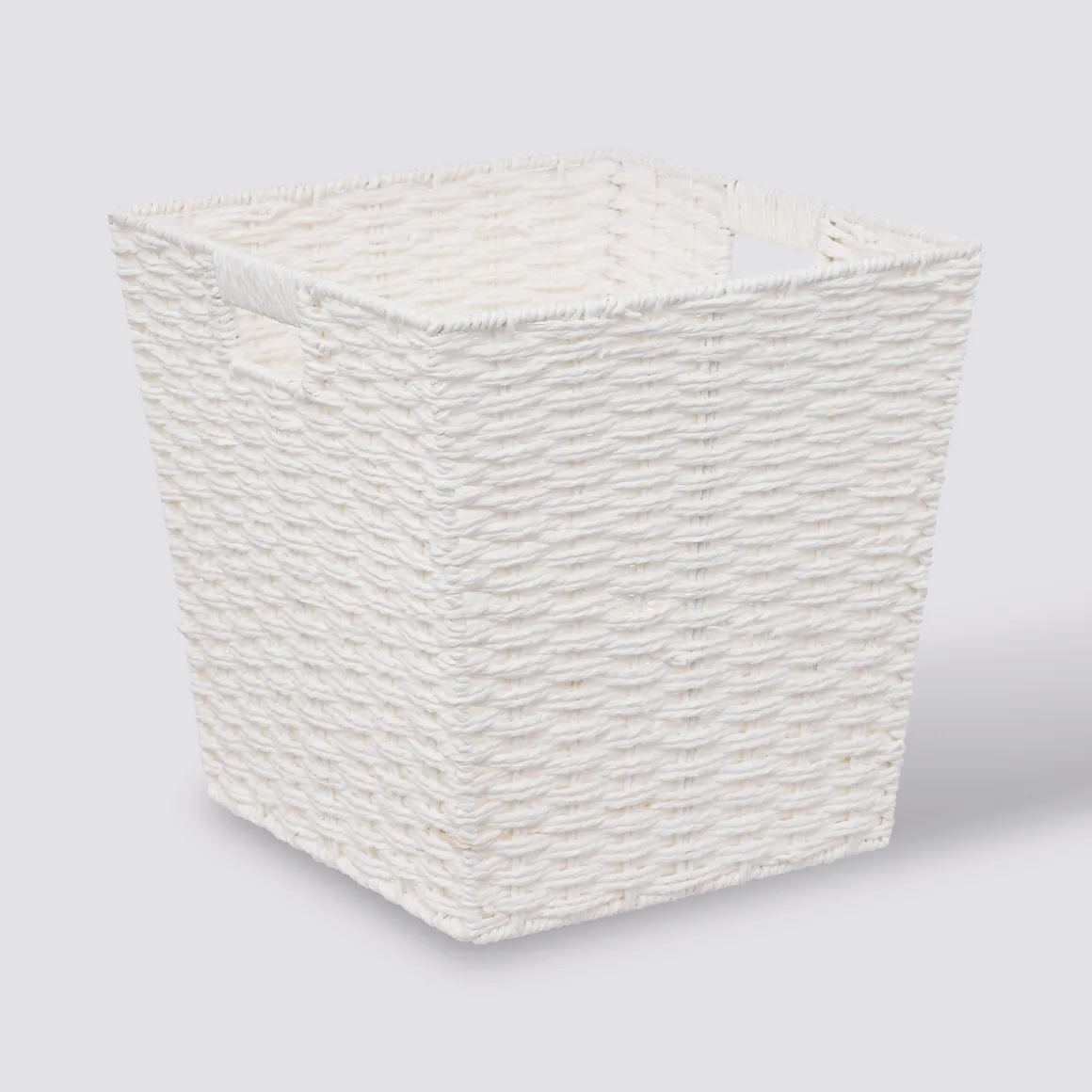Panier vannerie 31x31cm, Blanc