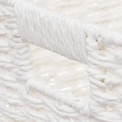 Panier vannerie 31x31cm, Blanc