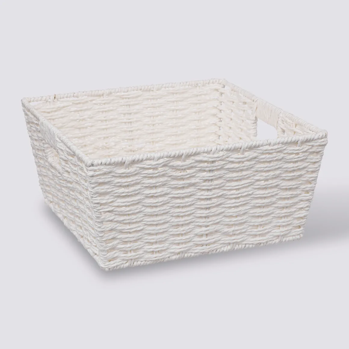 Panier vannerie 31x15cm, Blanc
