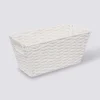 Panier vannerie 15x31cm, Blanc
