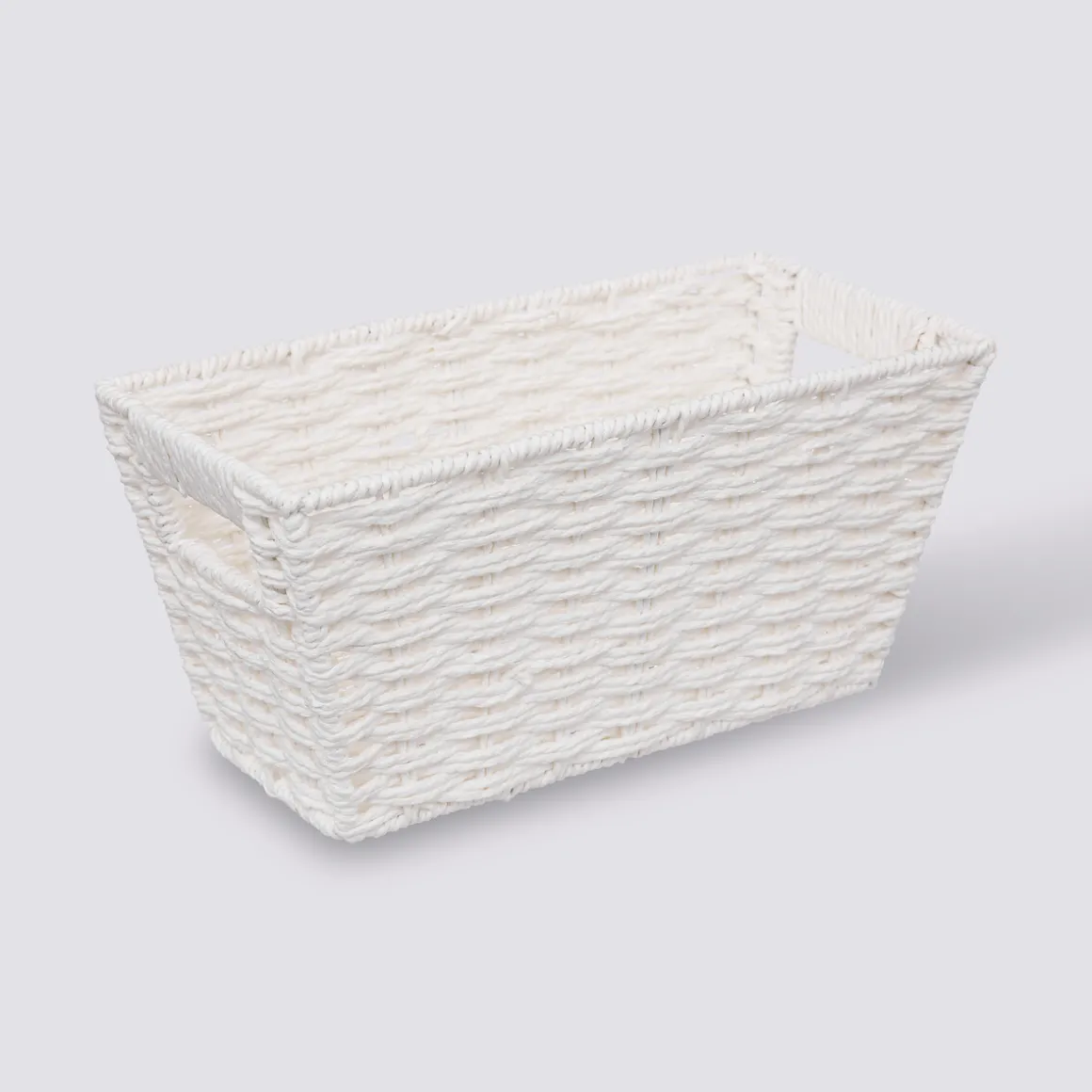 Panier vannerie 15x31cm, Blanc