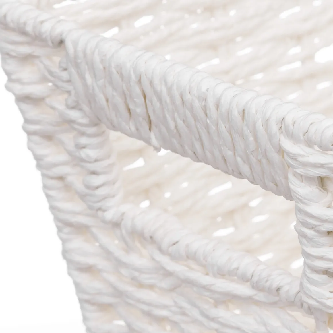 Panier vannerie 15x31cm, Blanc