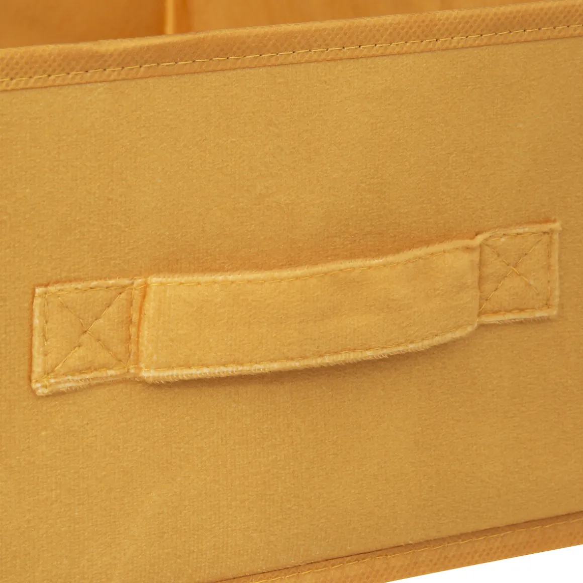 Panier velours 31x15 cm, Jaune