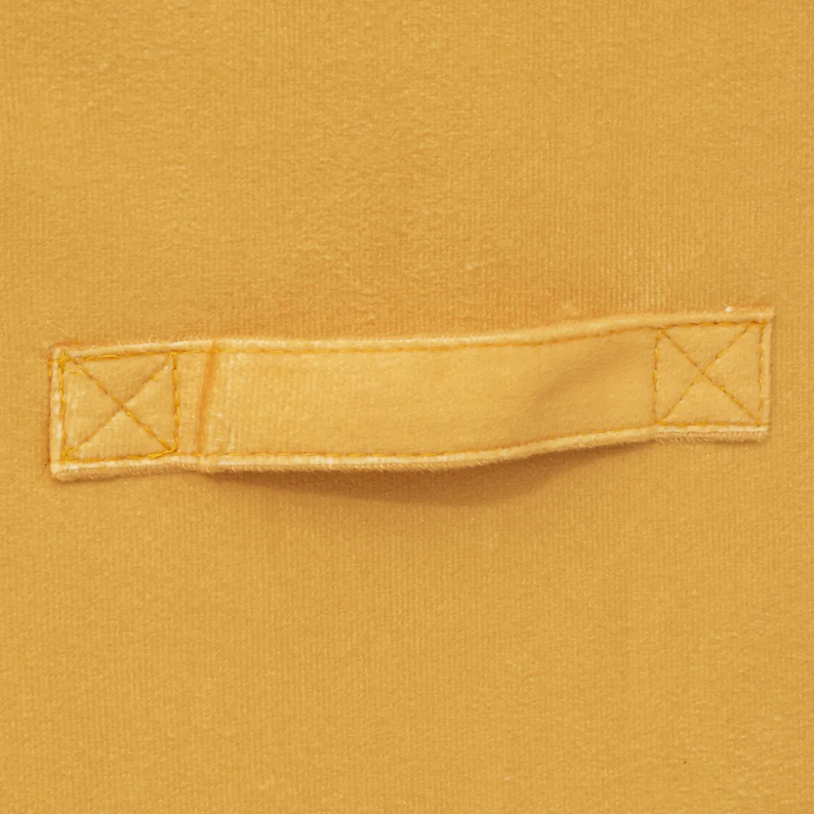 Panier velours 31x31 cm, Jaune