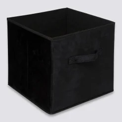 Panier velours 31x31 cm, Noir