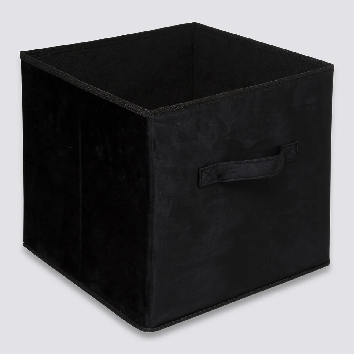 Panier velours 31x31 cm, Noir
