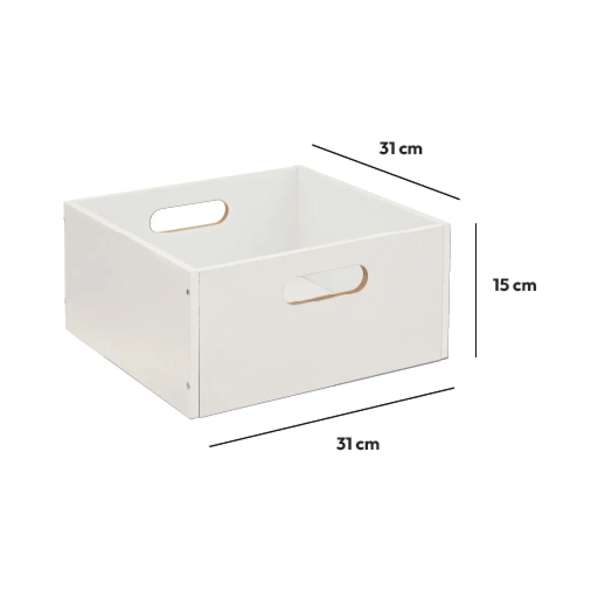 Panier 31x15 cm, Bois Blanc
