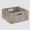 Panier 31x15 cm, Effet chêne gris