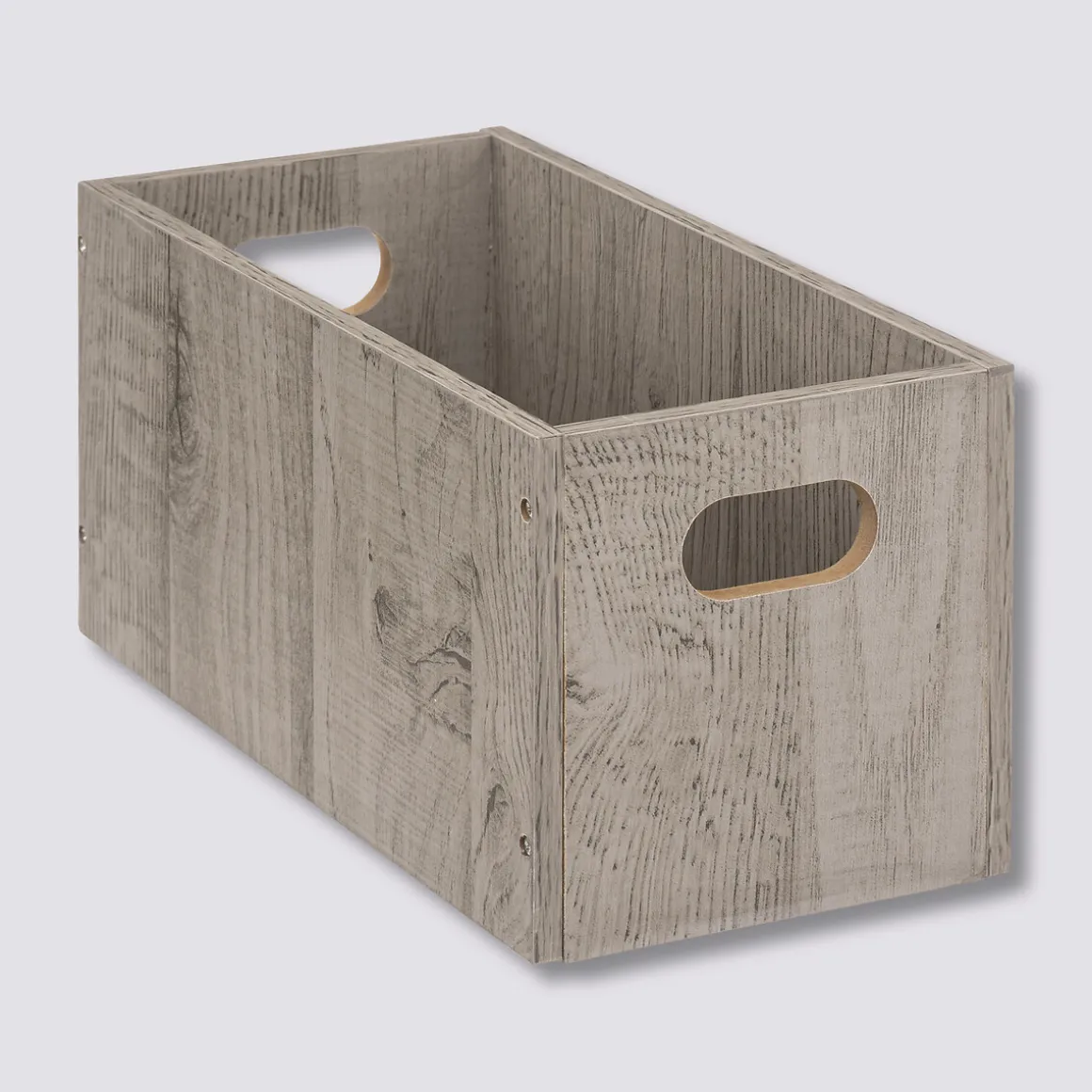 Panier 15x31 cm, Effet chêne gris