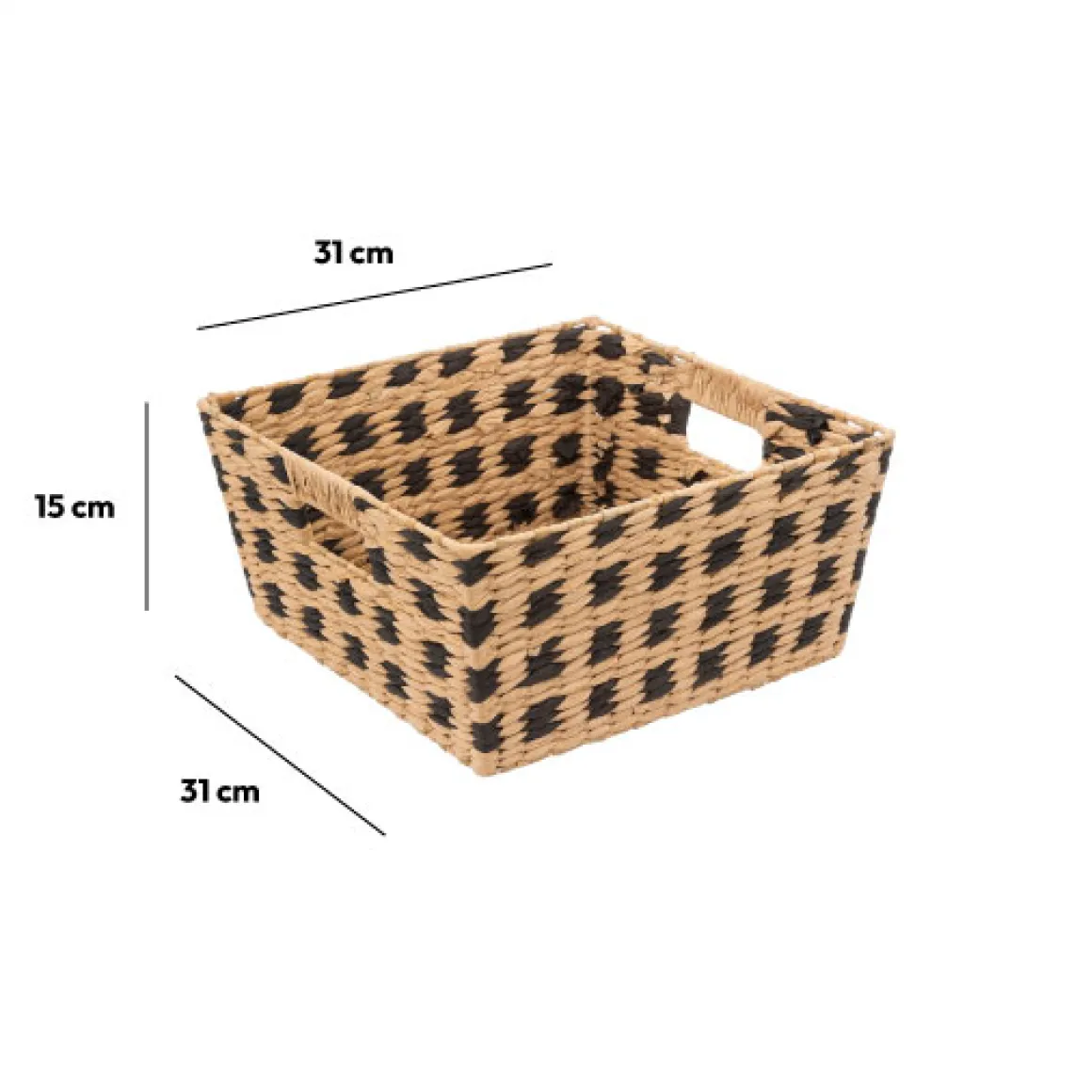 Panier 31x15 cm, Noir
