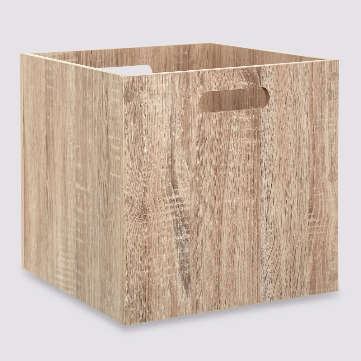 Panier 31x31cm, Effet chêne naturel
