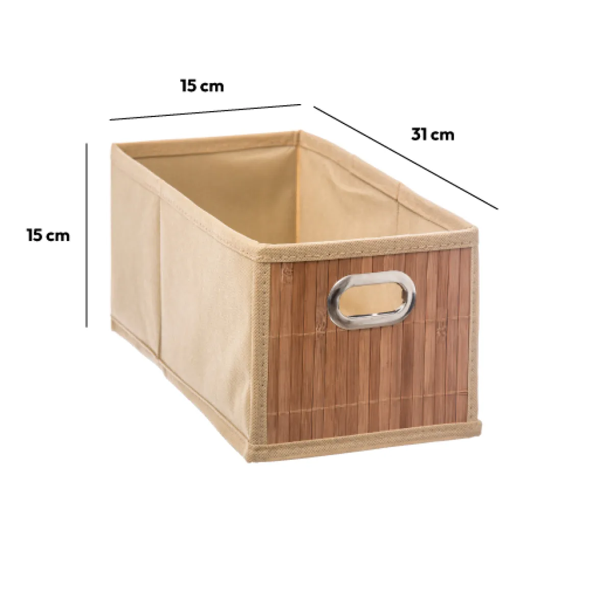 Panier 15x31cm, Latte bambou