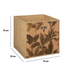 Panier 31x31cm, Latte bambou motif