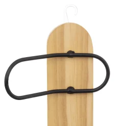 Patère 6 têtes bois/métal