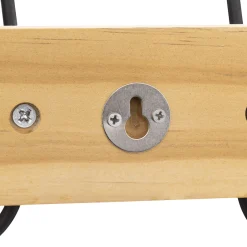 Patère 6 têtes bois/métal