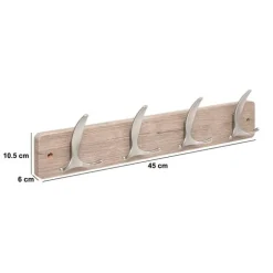 Patère, 4 têtes, L.45 cm