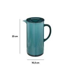 Pichet avec couvercle, Bleu pétrole