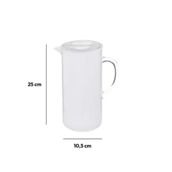 Pichet avec couvercle 1,95L, Blanc