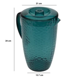 Pichet avec couvercle 2L, Bleu pétrole