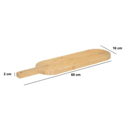 Planche à découper avec rainures 60x16cm, Bambou