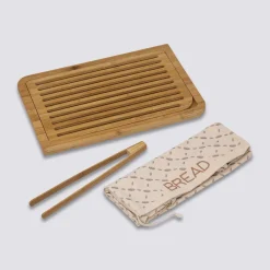 Planche à découper pain avec accessoires, 40x27cm