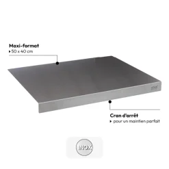 Planche à pétrir inox 50x40cm