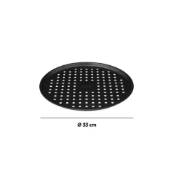 Plaque à pizza métal perforé, 33 cm