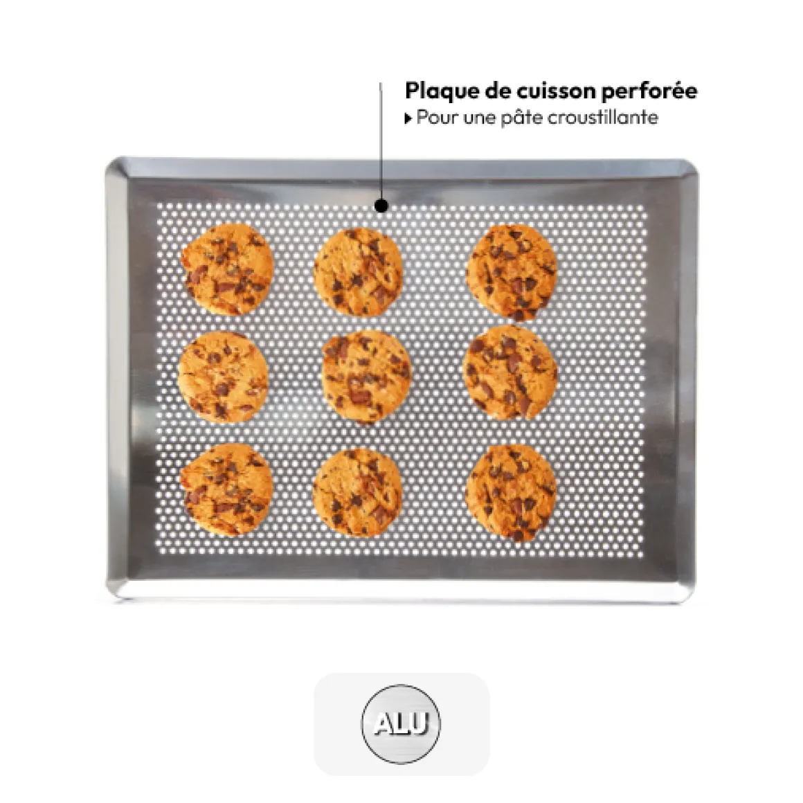 Plaque de cuisson perforée 40x30cm