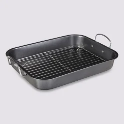 Plat à rôtisserie avec grille acier