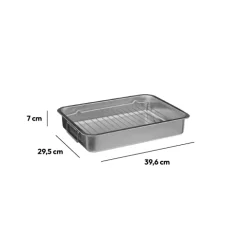 Plat à rôtisserie 30x40cm, Inox